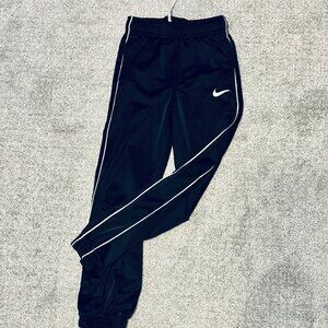 Nike Boys Black Joggers with white Stripe Piping, Size 7/L
